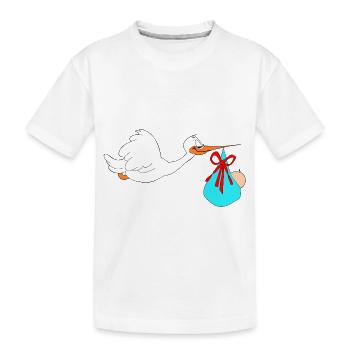 Stork apporte bébé - T-shirt bio Premium Enfant - blanc - Devant