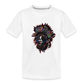 indien skull - T-shirt bio Premium Enfant - blanc - Devant