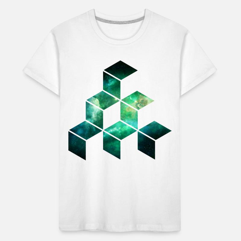 Cube universe geometric pattern Kids' Premium Organic T-Shirt