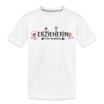 Erzieherin in der Ausbildung  - Kinder Premium Bio T-Shirt - Weiß - Vorne