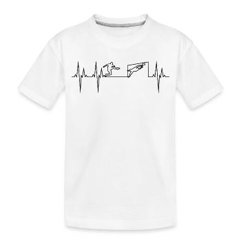 Football électrocardiogramme ECG - T-shirt bio Premium Enfant - blanc - Devant