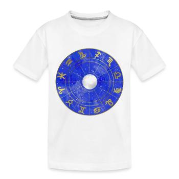 Étoile - Zodiaque - Lune - Ciel étoilé - T-shirt bio Premium Enfant - blanc - Devant