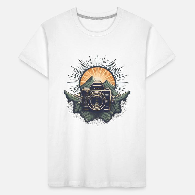 Cool retro camera logo Kids' Premium Organic T-Shirt