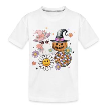 Halloween Retro Vintage Groovy - Kinder Premium Bio T-Shirt - Weiß - Vorne