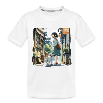 Anime / Comic / Japanisch / Zeichentrick / Cartoon - Kinder Premium Bio T-Shirt - Weiß - Vorne