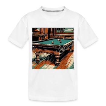 Billardtisch / Billiardkugel / 8 Ball / Pool / Kö - Kinder Premium Bio T-Shirt - Weiß - Vorne