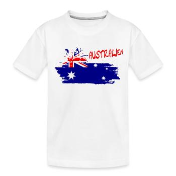 Australia Australien - Kinder Premium Bio T-Shirt - Weiß - Vorne