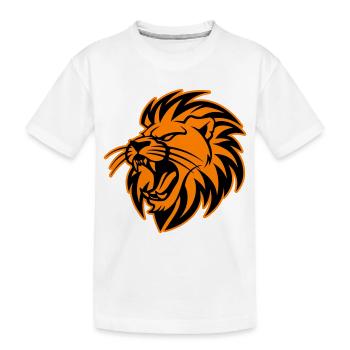 Lion Head Symbol Lion - Kids' Premium Organic T-Shirt - white - Front