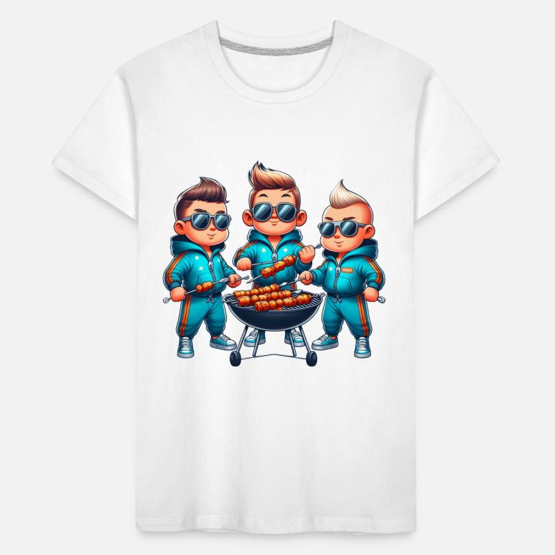 Coole Grill Freunde Kinder Premium Bio T-Shirt