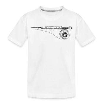 Fly fishing - Kinder Premium Bio T-Shirt - Weiß - Vorne