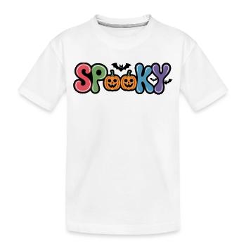 Spooky lustige Halloweenkürbisse - Kinder Premium Bio T-Shirt - Weiß - Vorne