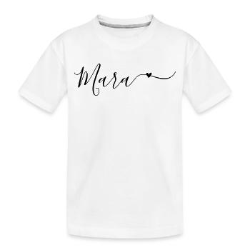 Prénom Mara Prénom décoratif - T-shirt bio Premium Enfant - blanc - Devant