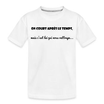 MESSAGE. CITATIONS. HUMOUR. CITATIONS DRÔLES - T-shirt bio Premium Enfant - blanc - Devant