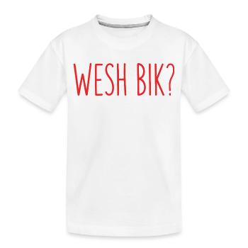 Wesh Bik Arabischer Humor Algerischer Slang - Kinder Premium Bio T-Shirt - Weiß - Vorne