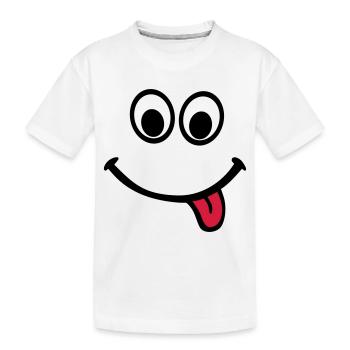 Smiley - Kids' Premium Organic T-Shirt - white - Front