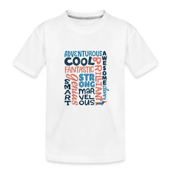 des mots d'encouragement - T-shirt bio Premium Enfant - blanc - Devant