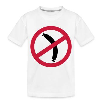 Wurst - Vegetarier - Kinder Premium Bio T-Shirt - Weiß - Vorne