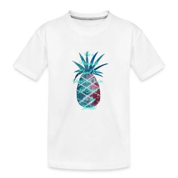 Un ananas - Turquoise - T-shirt bio Premium Enfant - blanc - Devant