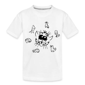 Sun from incredibly cute cats - Kids' Premium Organic T-Shirt - white - Front