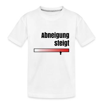 Abneigung steigt - Lass mich in Ruhe als Geschenk - Kinder Premium Bio T-Shirt - Weiß - Vorne