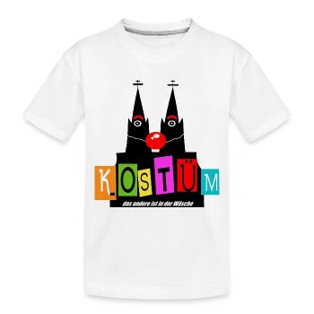 Kölsch Köln Kölle Dom Rhing Karneval Kostüm Alaaf - Kinder Premium Bio T-Shirt - Weiß - Vorne