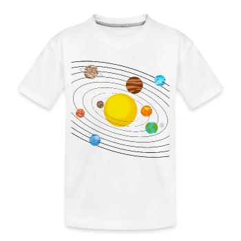 système solaire - T-shirt bio Premium Enfant - blanc - Devant