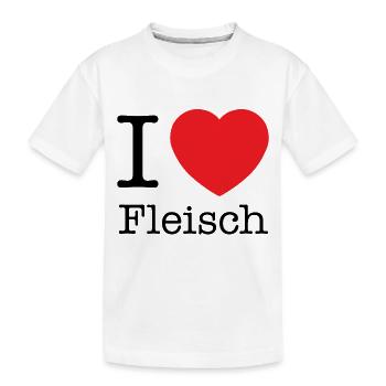 Fleisch - Kinder Premium Bio T-Shirt - Weiß - Vorne