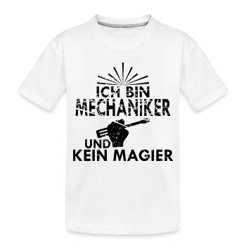 ich bin Mechaniker kein magier - Kinder Premium Bio T-Shirt - Weiß - Vorne