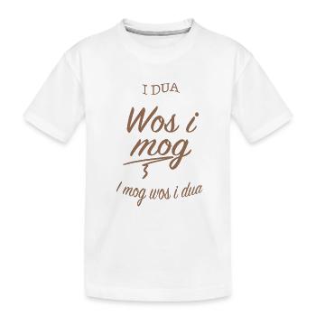 Bayerisches T Shirt mit Spruch - Kinder Premium Bio T-Shirt - Weiß - Vorne