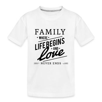 Familie - Kinder Premium Bio T-Shirt - Weiß - Vorne