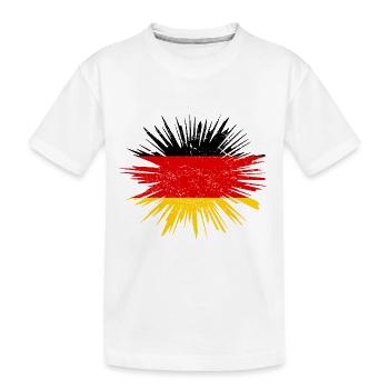 Cadeau Splatter Land Roots Allemagne - T-shirt bio Premium Enfant - blanc - Devant