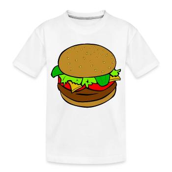 Burger Hamburger idée cadeau repas de restauration rapide - T-shirt bio Premium Enfant - blanc - Devant