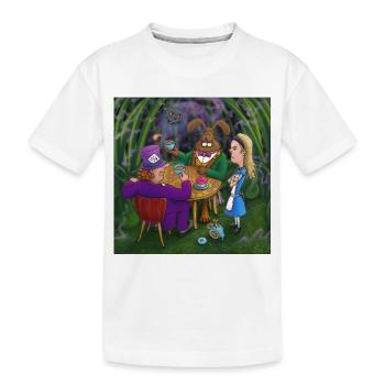 Alice au pays des merveilles thé pary - T-shirt bio Premium Enfant - blanc - Devant