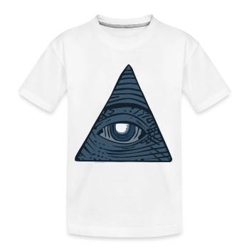 Illuminati Alles sehendes Auge Geschenk Idee - Kinder Premium Bio T-Shirt - Weiß - Vorne