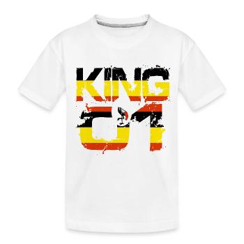 Geschenk King 01 Land Partner Uganda - Kinder Premium Bio T-Shirt - Weiß - Vorne