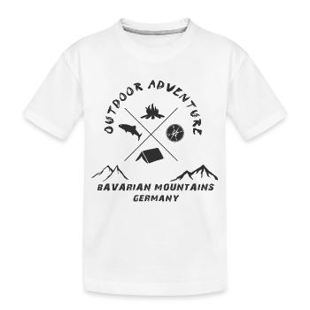outdoor, adventure, Bavière, Montagnes, - T-shirt bio Premium Enfant - blanc - Devant