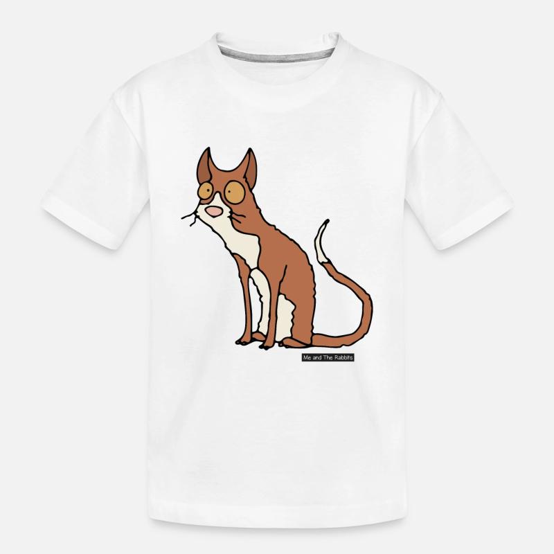 Cat - Rex Cornish - T-shirt bio Premium Enfant - blanc
