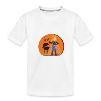 son temps de barbecue - T-shirt bio Premium Enfant - blanc - Devant