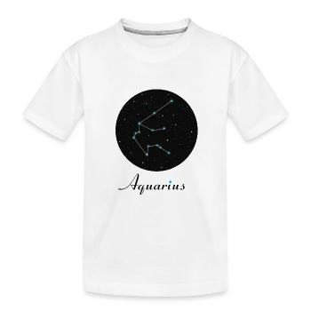 Aquarius Wassermann - Kinder Premium Bio T-Shirt - Weiß - Vorne