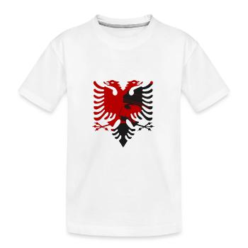 aigle albanais Skenderbeu chemise fière - T-shirt bio Premium Enfant - blanc - Devant