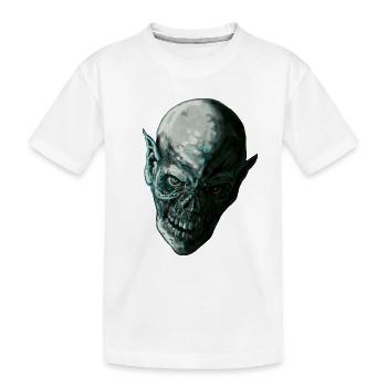ICY SKULL - Kinder Premium Bio T-Shirt - Weiß - Vorne