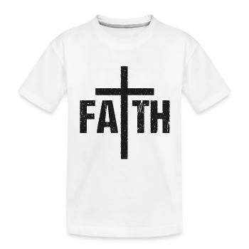 Faith Faith Trust Confidence - Kids' Premium Organic T-Shirt - white - Front