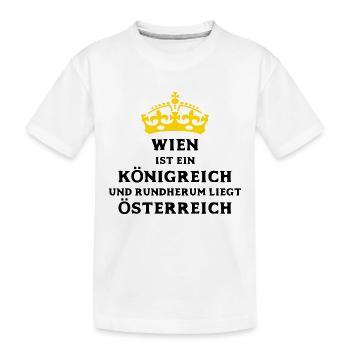 WIEN - Kinder Premium Bio T-Shirt - Weiß - Vorne
