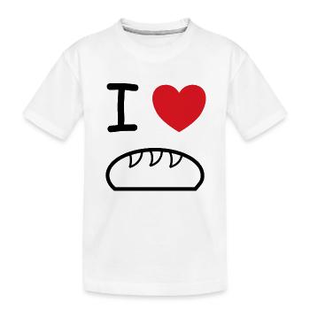 Ich liebe Brot Bäcker Geschenk Idee - Kinder Premium Bio T-Shirt - Weiß - Vorne