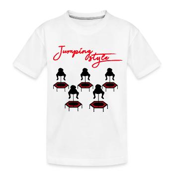 Groupe de saut d'obstacles - Jumpingstyle & Jumpingfitness - T-shirt bio Premium Enfant - blanc - Devant