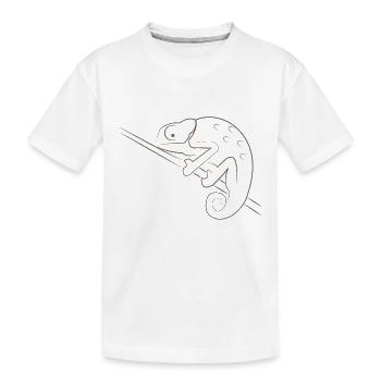 chamaeleon - Kinder Premium Bio T-Shirt - Weiß - Vorne