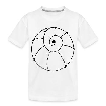 shell - Kids' Premium Organic T-Shirt - white - Front