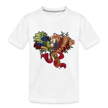 colonne vertébrale fleurie - T-shirt bio Premium Enfant - blanc - Devant