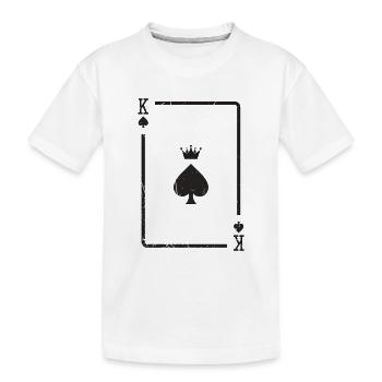 Carte à jouer Pik King Carte-cadeau Poker Skat - T-shirt bio Premium Enfant - blanc - Devant