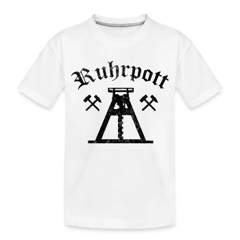 Ruhrpott Ruhrgebiet Motiv mit Zeche - Kinder Premium Bio T-Shirt - Weiß - Vorne